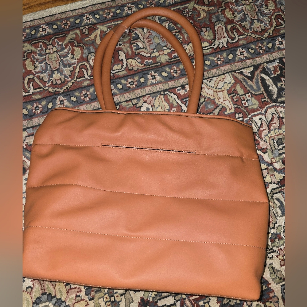 Universal Threads Carryall Tote Bag In Cognac Brown NWOT